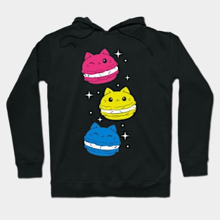 Pansexual Pride Flag Month Pansexuality Cat Cute Macaron Hoodie